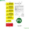 NSPV solar notice label