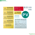 NSPV solar warning label