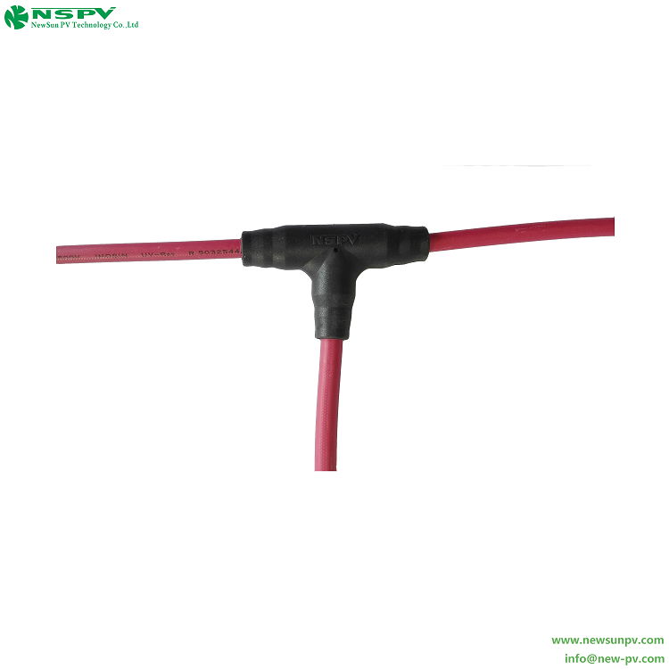 2 to 1 Solar T branch cable assembly with solar fuse connector 5