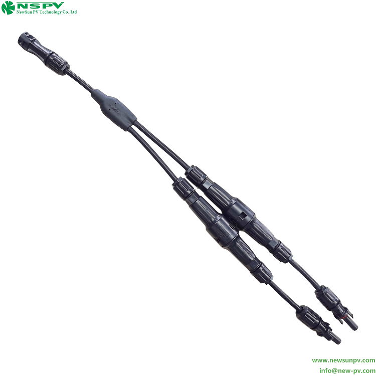 NSPV IP68 solar Y branch harness 2female to 1male