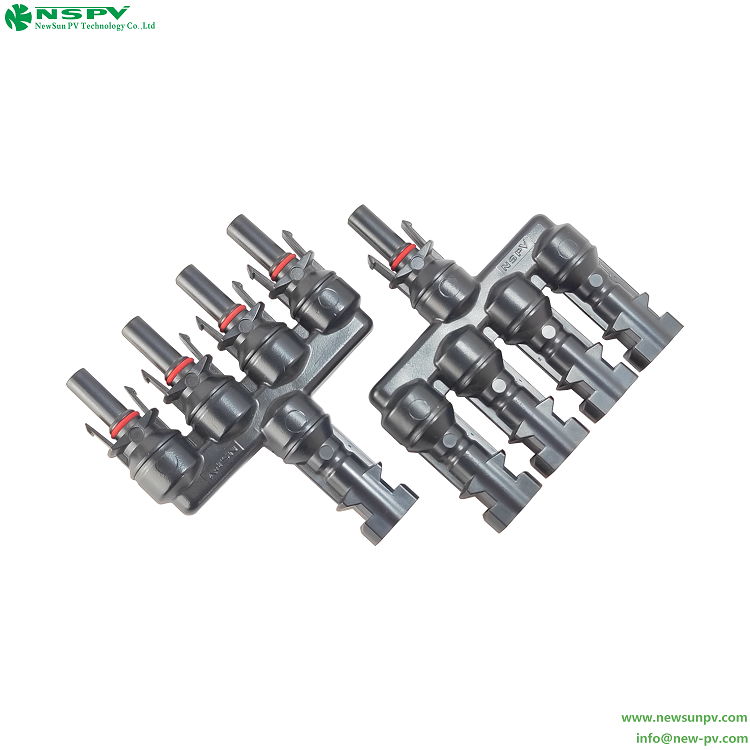 1000VDC 4 to 1 Solar Branch connectors IP67 mc4 connector 4 in 1 3