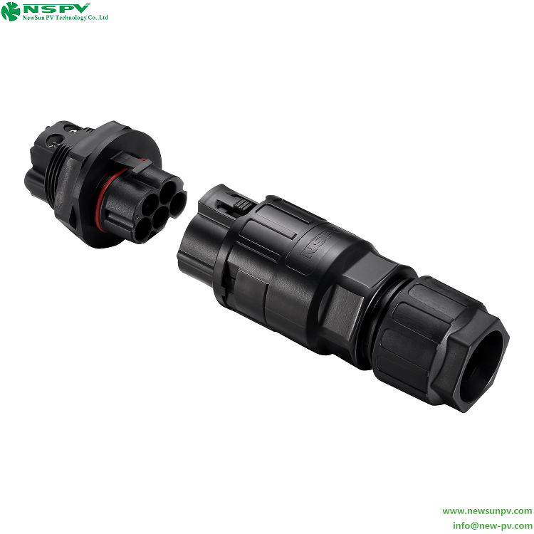 NSPV solar AC 5P connector cable female to panel male