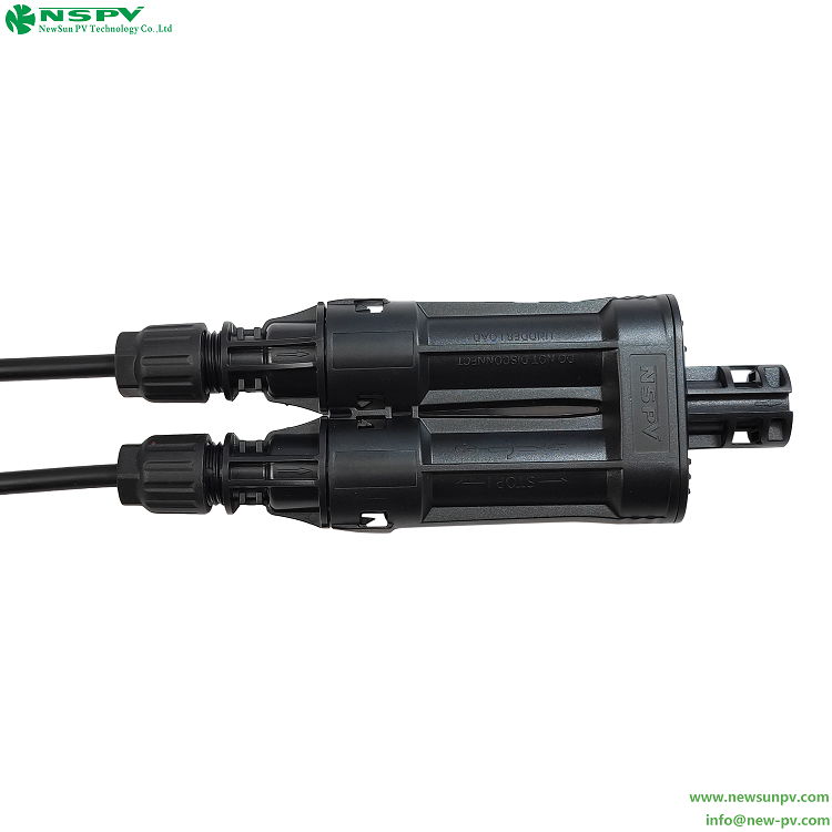 NSPV 1500VDC branch fuse connector 2cable to 1male