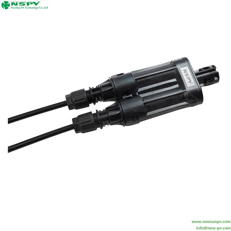 NSPV 1500VDC branch fuse connector 2cable to 1male