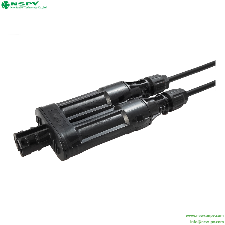 NSPV 1500VDC branch fuse connector 2cable to 1male
