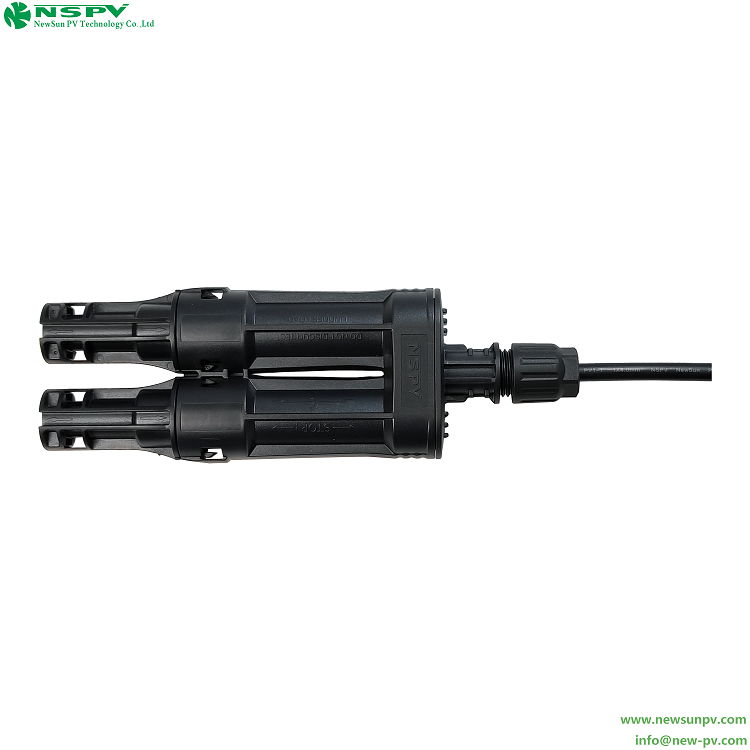 NSPV 1500VDC branch fuse connector 2male to 1cable