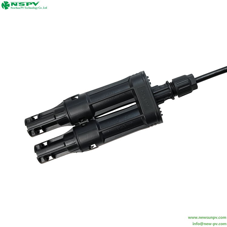 NSPV 1500VDC branch fuse connector 2male to 1cable