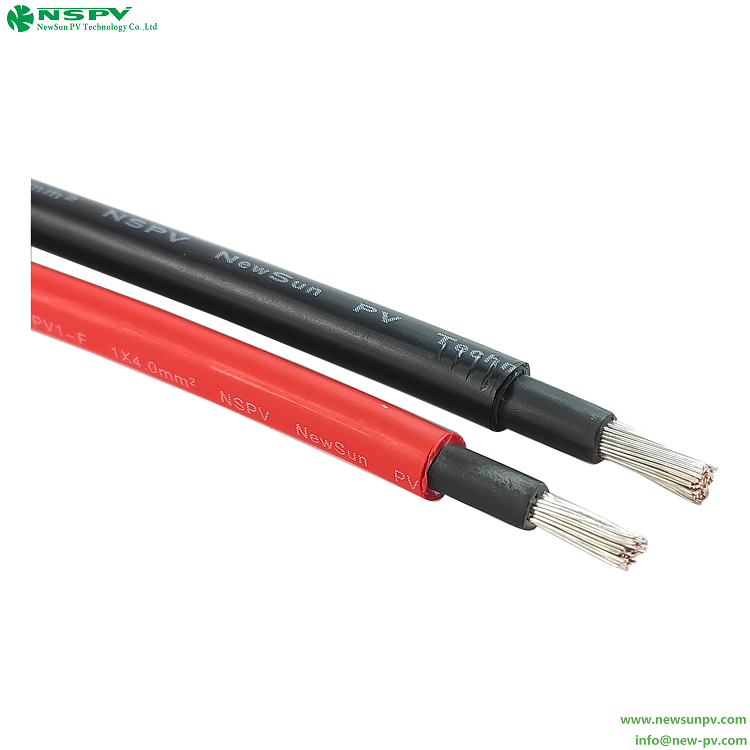 TUV Solar DC cable PV1-F 1000V PV wire 1.5/2.5/4/6/10/16mm 1500V 2