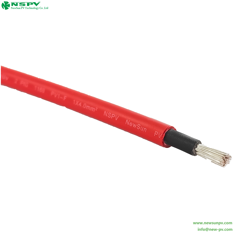 TUV Solar DC cable PV1-F 1000V PV wire 1.5/2.5/4/6/10/16mm 1500V 4