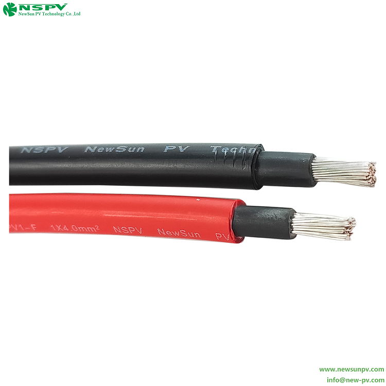 TUV Solar DC cable PV1-F 1000V PV wire 1.5/2.5/4/6/10/16mm 1500V