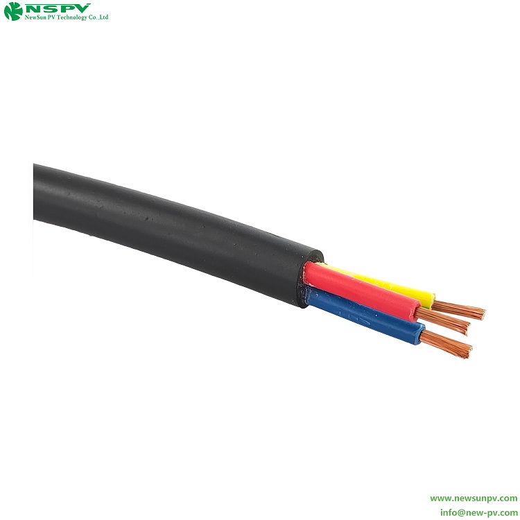 光伏电线 RVV电缆 3芯0.75 1.5 2.5 4.0平方铜芯电缆 4