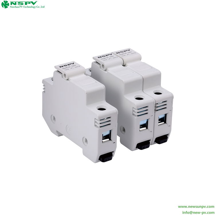 1000VDC Solar fuse holder 30A PVC Din fuse holder