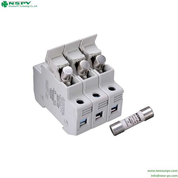 1000VDC Solar fuse holder 30A PVC Din fuse holder 2