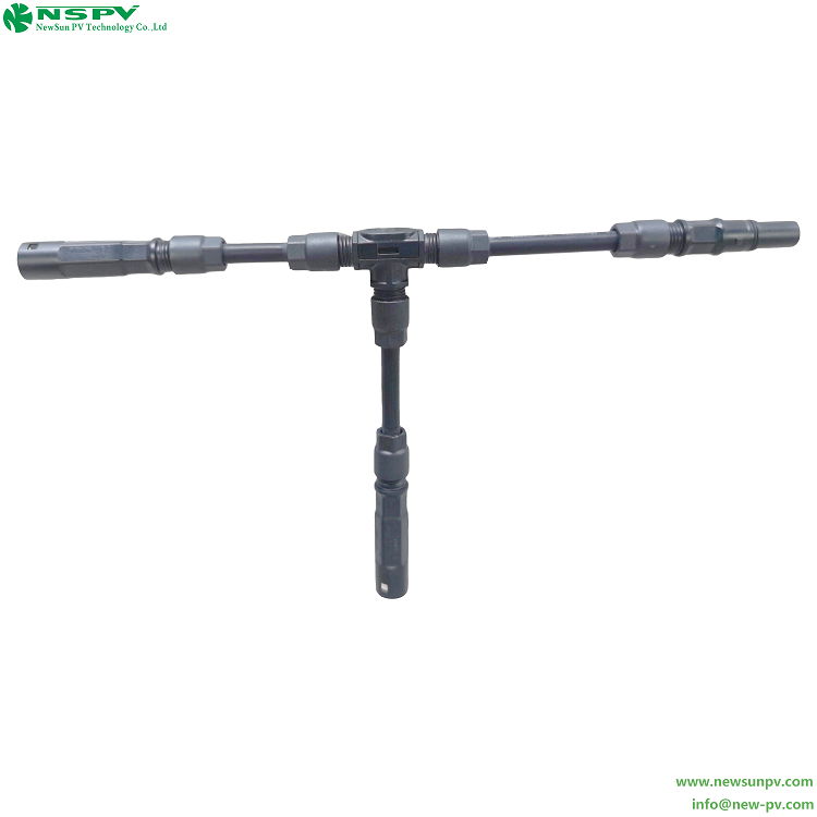 T type 1500VDC Mini Solar Branch Connector IP67 customized cable length