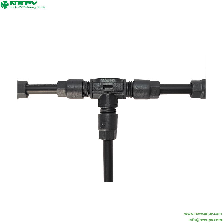 T type 1500VDC Mini Solar Branch Connector IP67 customized cable length 2