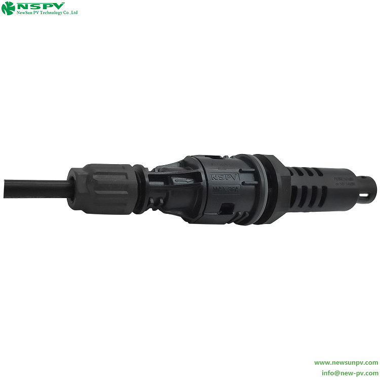 NSPV solar panel fuse connector cable end