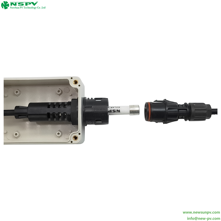 1500VDC光伏4.0面板式保险丝连接器 汇流箱保险丝连接器线端款 2