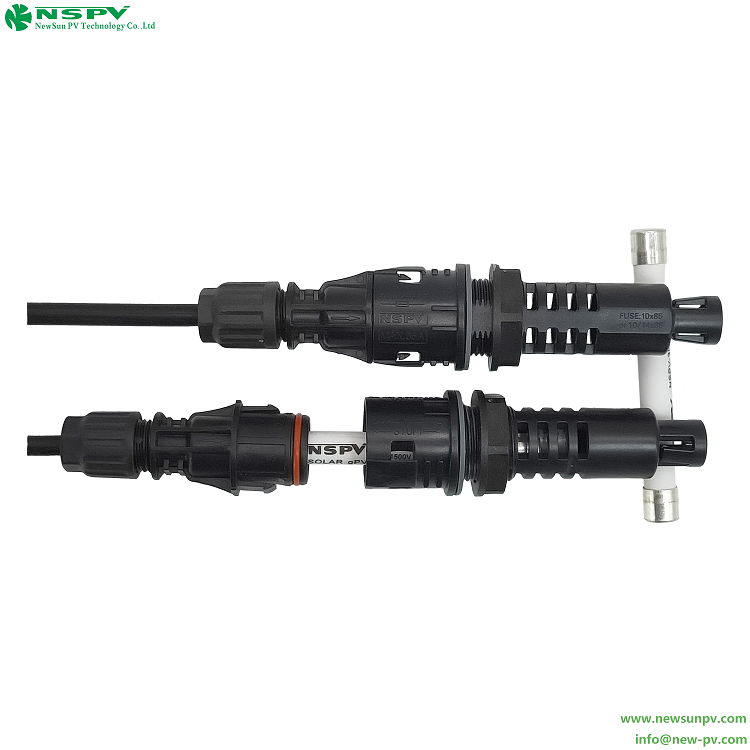 NSPV solar panel fuse connector cable end