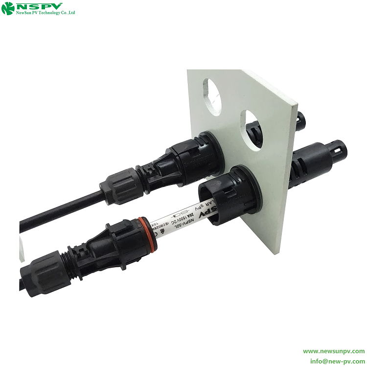 NSPV solar panel fuse connector cable end