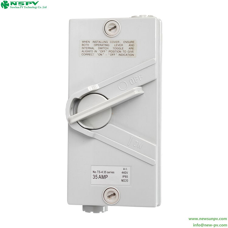 Weatherproof AC Isolating Switch for PV system emergency terminal 2