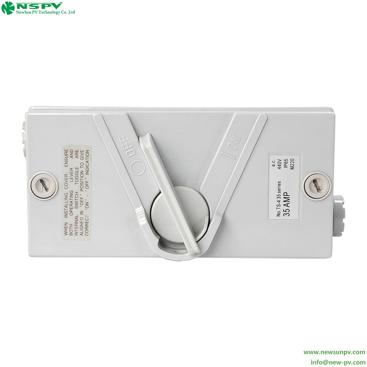 Weatherproof AC Isolating Switch for PV system emergency terminal 3