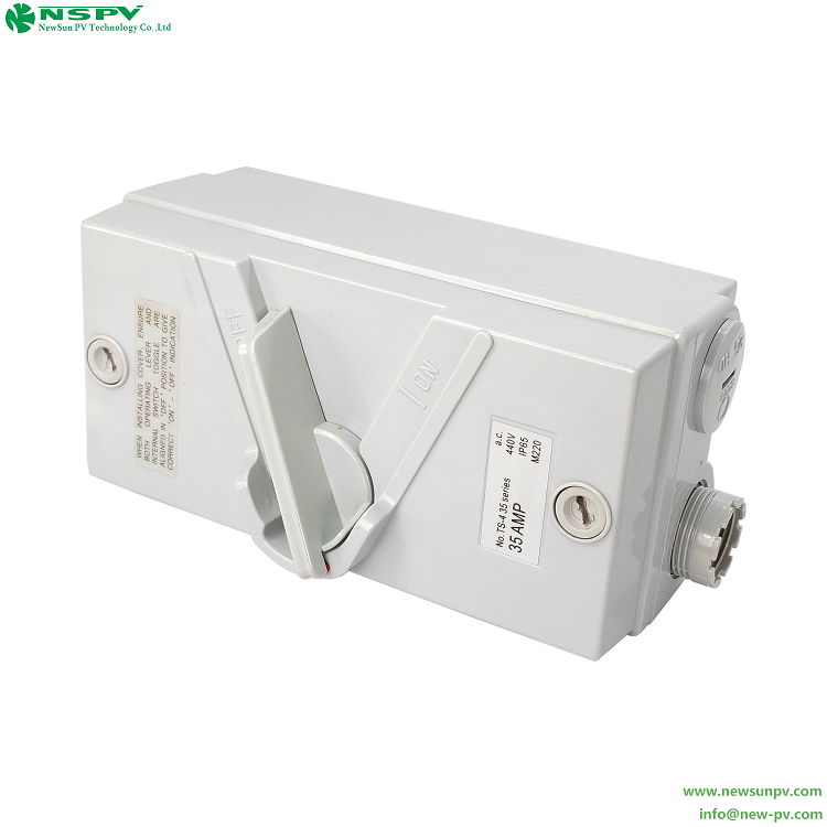 Weatherproof AC Isolating Switch for PV system emergency terminal 5