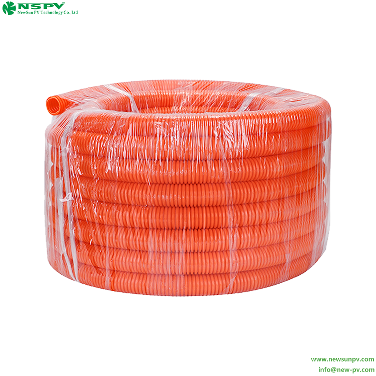 塑料波紋管 電線保護軟管 防晒波紋管橙色 3