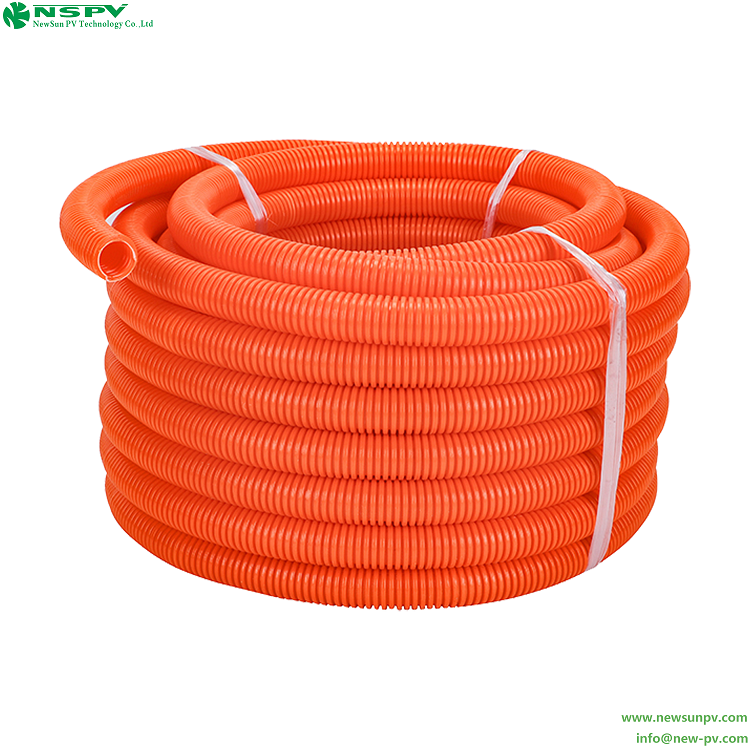 塑料波紋管 電線保護軟管 防晒波紋管橙色 4