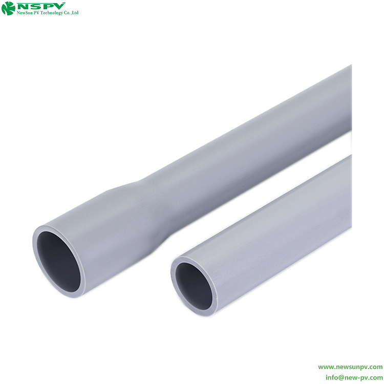 Grey PVC Rigid Conduit Electrical UPVC Rigid Conduit Bell End 2