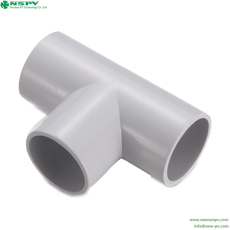 3 way Tee PVC fittings Solid Inspection Tee PVC Pipe Connector 2