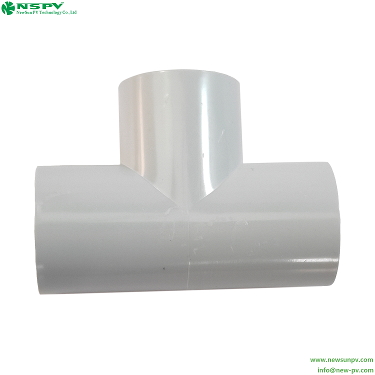 3 way Tee PVC fittings Solid Inspection Tee PVC Pipe Connector 4