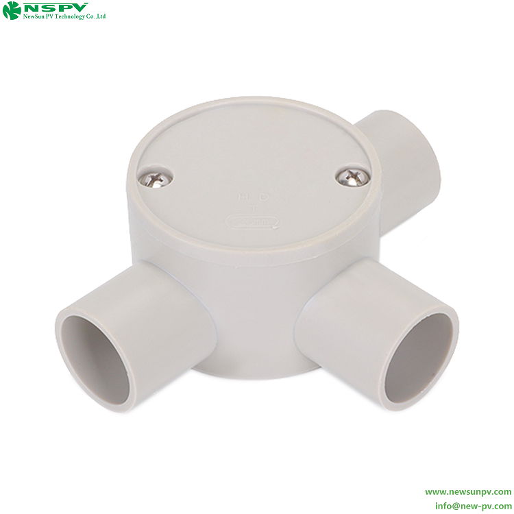 PVC Junction Box 3Way Entries Deep Junction Box 20-25mm 3