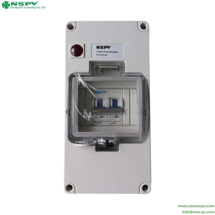 光伏断路器配电箱 带指示灯防水开关箱 断路器防水盒4P