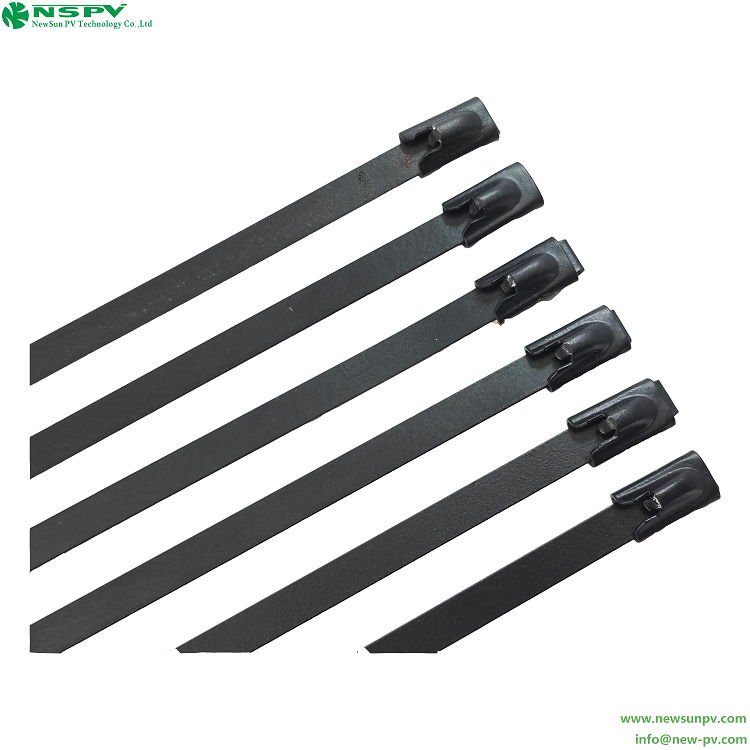 Stainless steel cable tie black metal zip ties metal cable ties 4