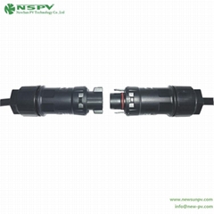 TUV Certified PV Solar Inverter AC Connector 3P Cable Female To Cable Male Type