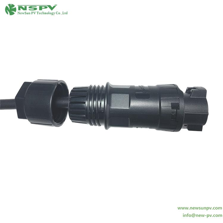 TUV认证光伏交流连接器 光伏交流3极连接器新款 线对线 3