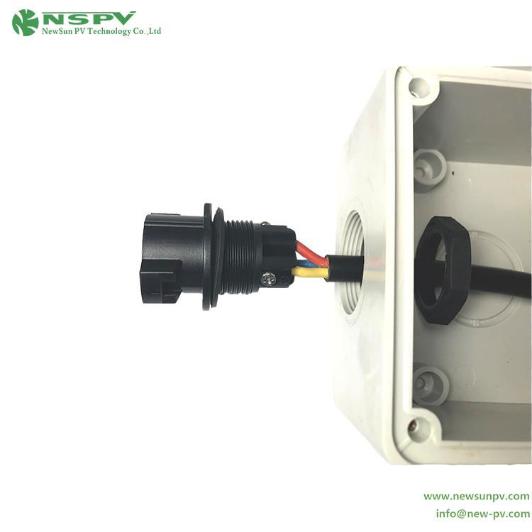TUV 3P Solar AC Connector IP68 cable male to panel female type for inverter 4