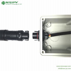 TUV PV 3P Solar AC Connector IP68 Cable Female To Panel Male Type For Inverter