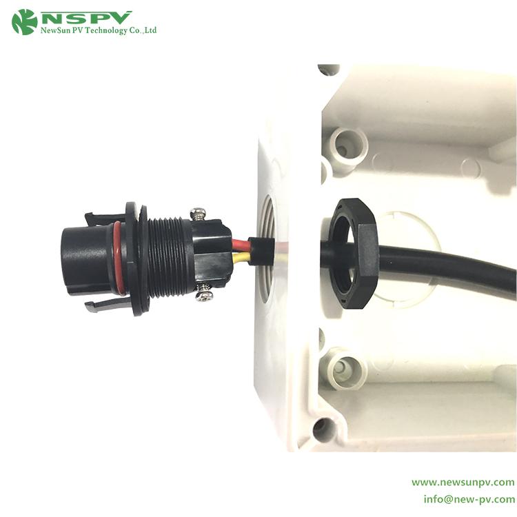 TUV 3P Solar AC Connector IP68 cable female to panel male type for inverter 4