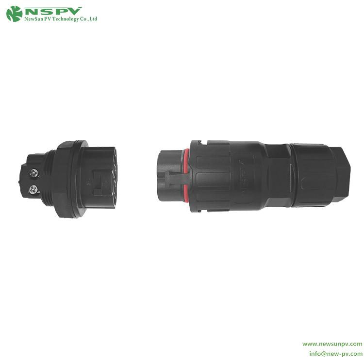 NSPV solar AC 5P connector 5PCM+5PPF