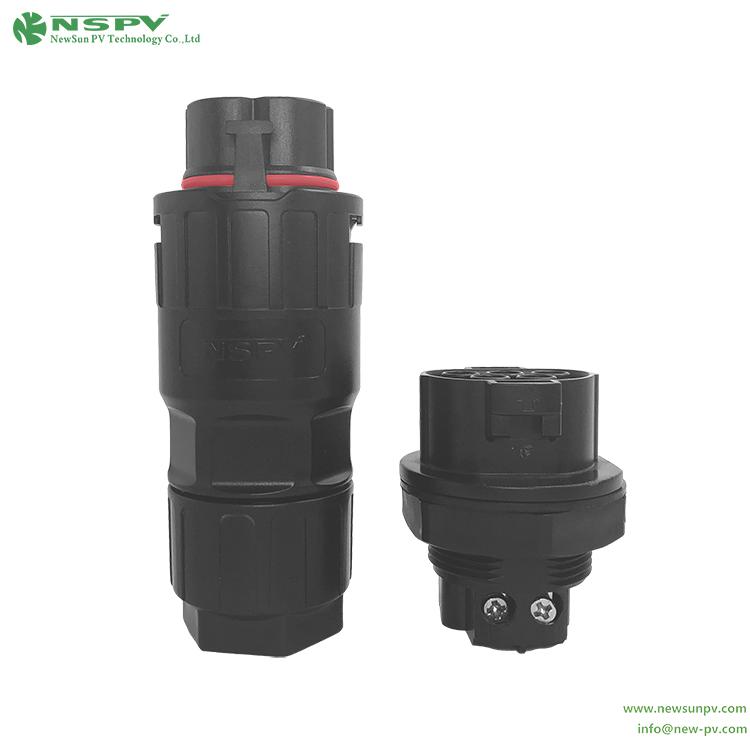 NSPV solar AC 5P connector 5PCM+5PPF