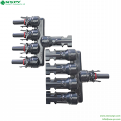 光伏分支連接器 光伏轉接頭連接器 1000VDC分支連接器4轉1