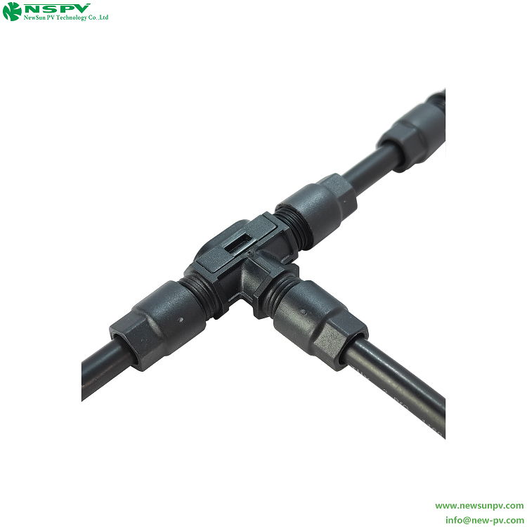 Mini solar connector 1500VDC IP67 solar T branch type  2