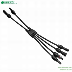 4 To 2 Solar Y Branch Connectors For PV Solar Panel Parallel Connections