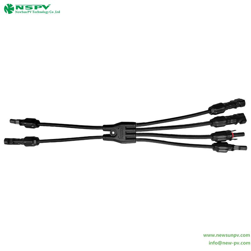 4转2光伏专用Y型线束 1000VDC/1500VDC线缆连接器 3