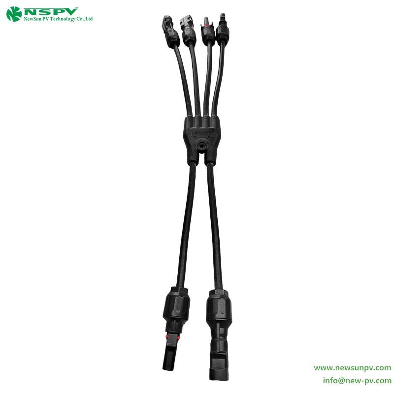 4轉2光伏專用Y型線束 1000VDC/1500VDC線纜連接器 4
