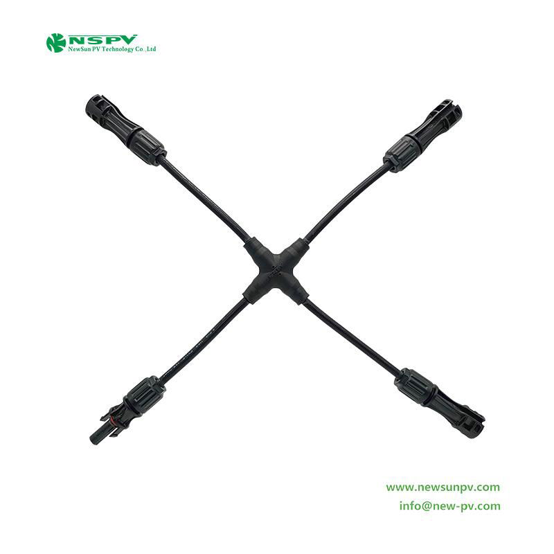 Solar cable assembly cross type solar y branch 2