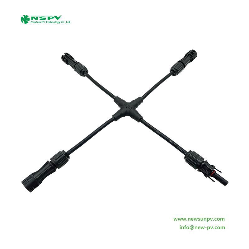 Solar cable assembly cross type solar y branch 5