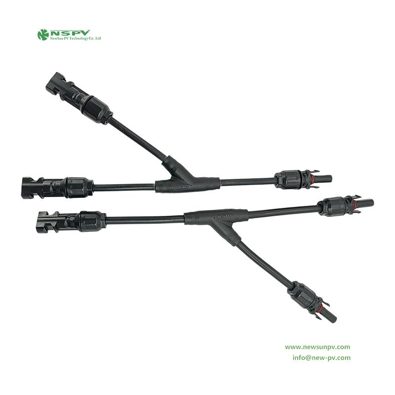 2 to 1 Solar Y branch mc4 parallel connector for solar panel connection