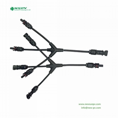 PV 3 to 1 solar Y branch 3 in 1 solar parallel connector